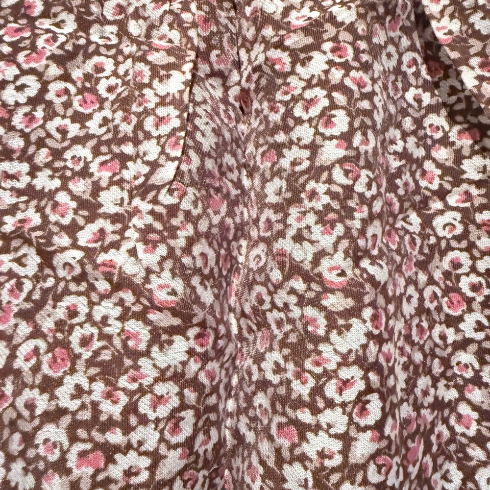 Abercrombie & Fitch floral crop top Peasant Boho Women M spring summer - Picture 5 of 9